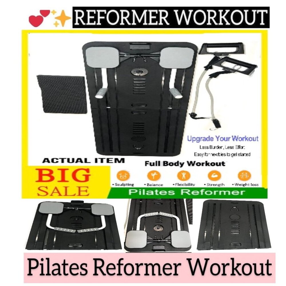 🛑 PILATES Reformer ➕ BOARD Foldable MACHINE Home Office Exercise 💸BUY NOW‼️